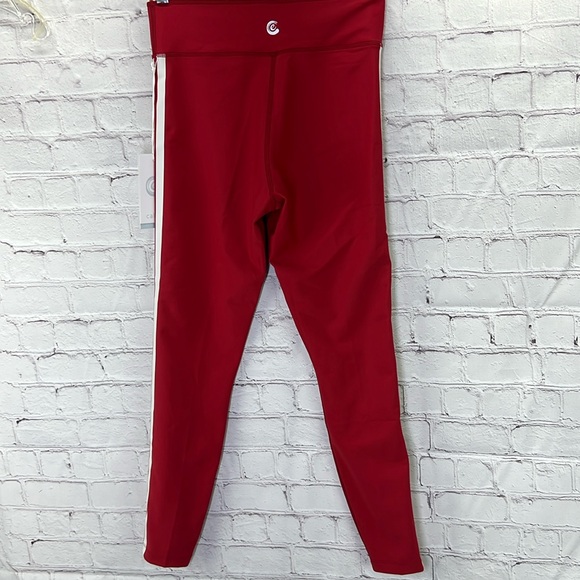 ⭐️NWT (118$) Johnny Was Calme endurance high waist leggings red stripe sz M #2 - Picture 2 of 7